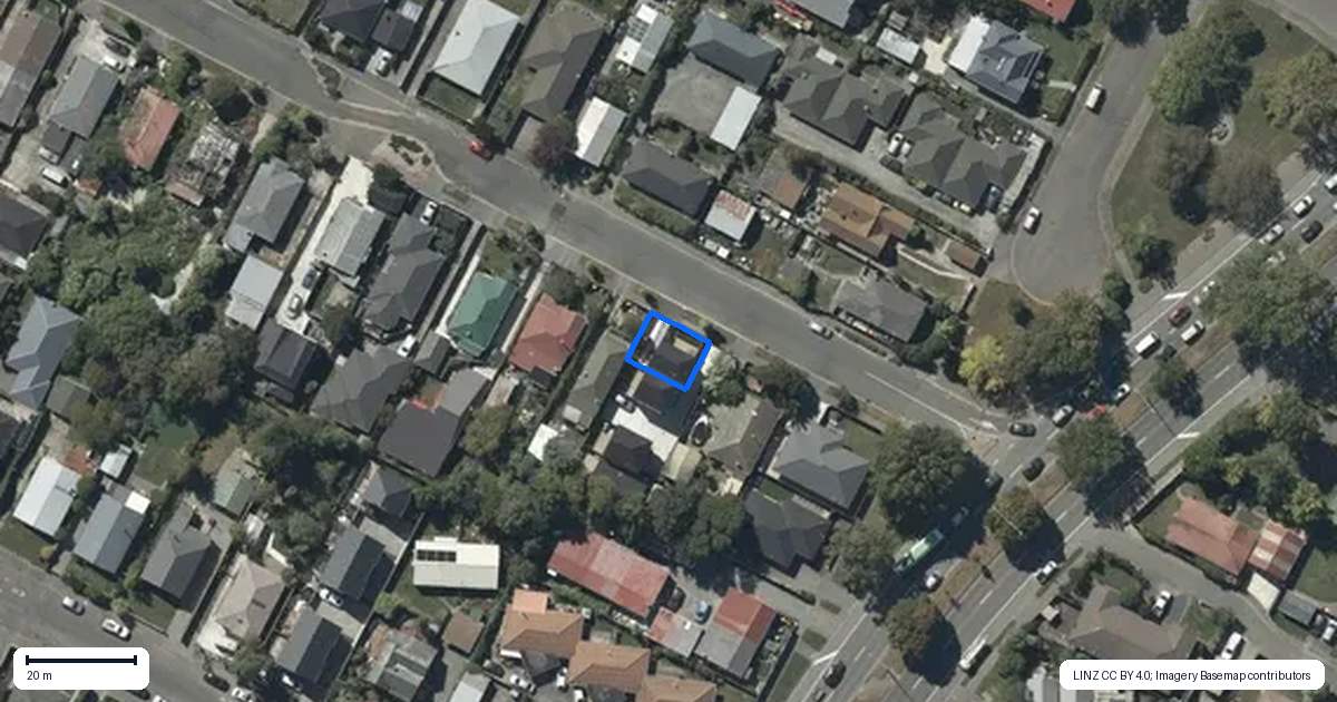 Property context map for 1/74 Grenville Street, Waltham, Christchurch