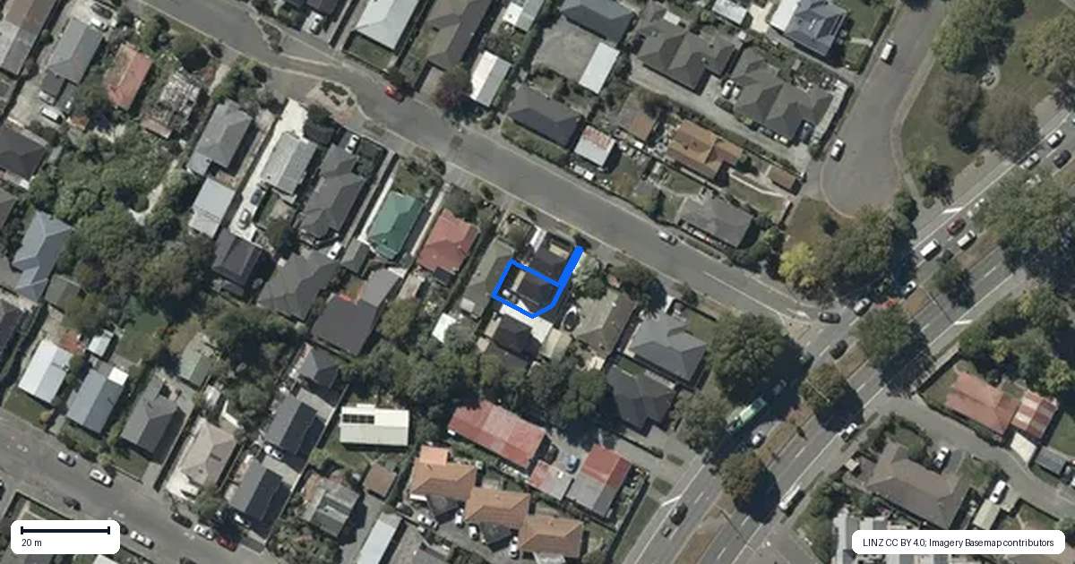 Property context map for 2/74 Grenville Street, Waltham, Christchurch