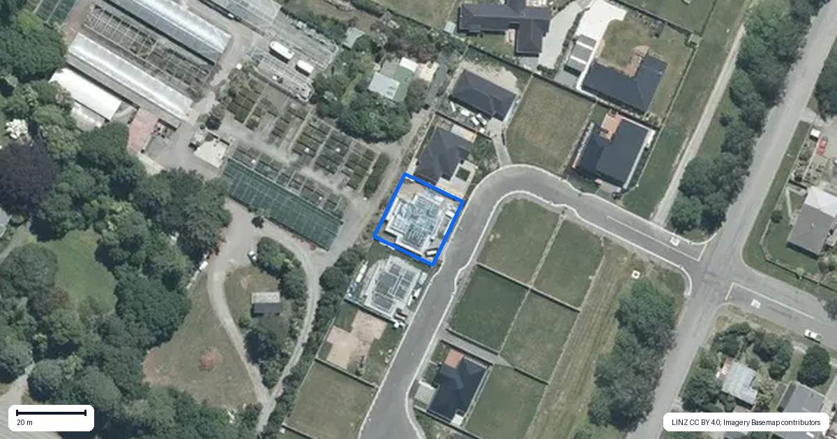 Property context map for 10 Kay Way, Rakaia