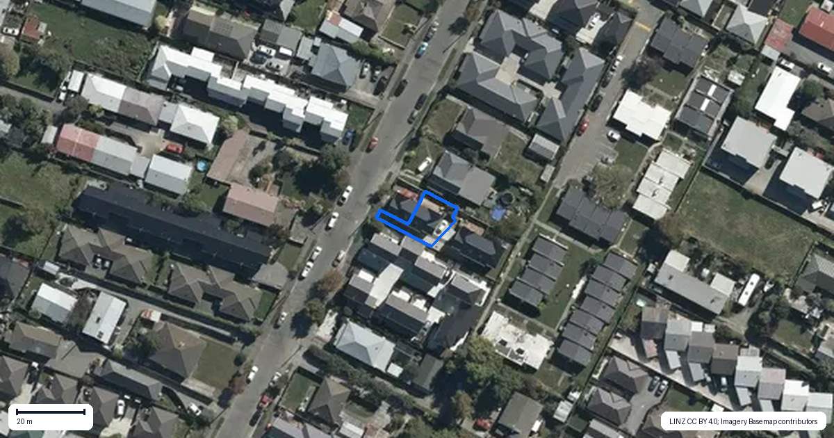 Property context map for 60B Olliviers Road, Phillipstown, Christchurch