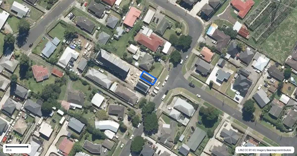 Property context map for 2/19 Calvert Avenue, Mangere East, Auckland