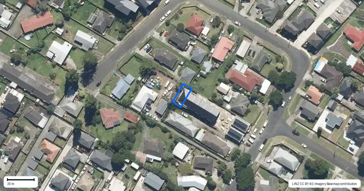 Property context map for 8/19 Calvert Avenue, Mangere East, Auckland