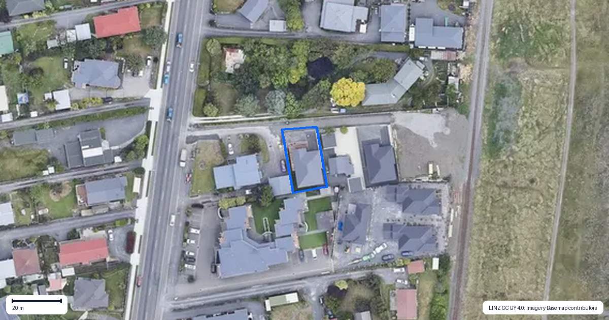 Property context map for 158A Beach Road, Kaikoura
