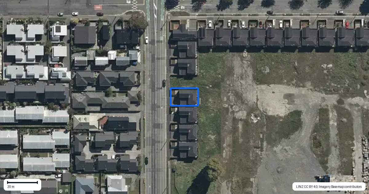 Property context map for 510 Madras Street, St Albans, Christchurch