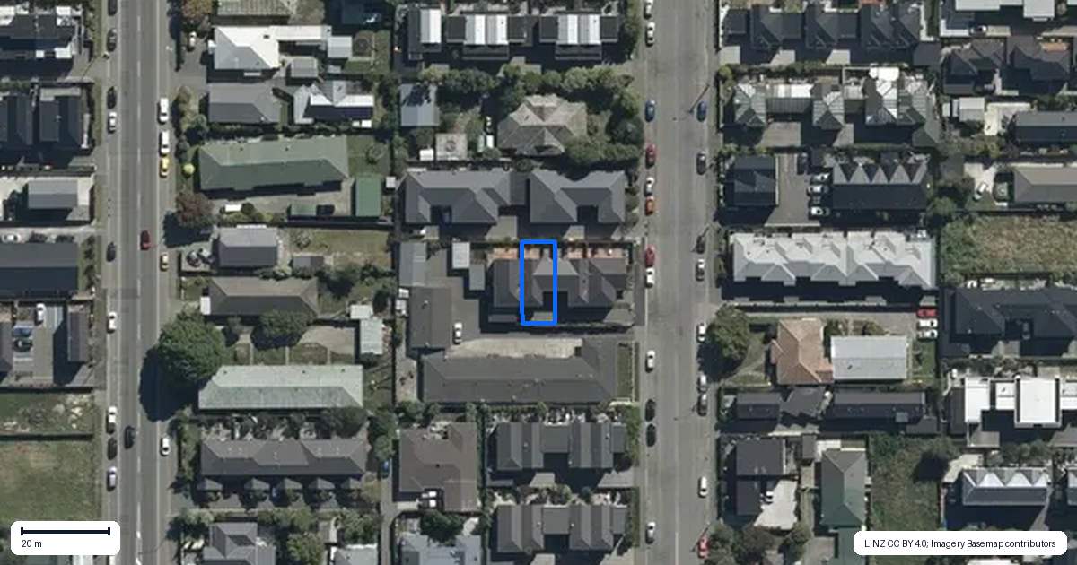 Property context map for 3/485 Manchester Street, St Albans, Christchurch