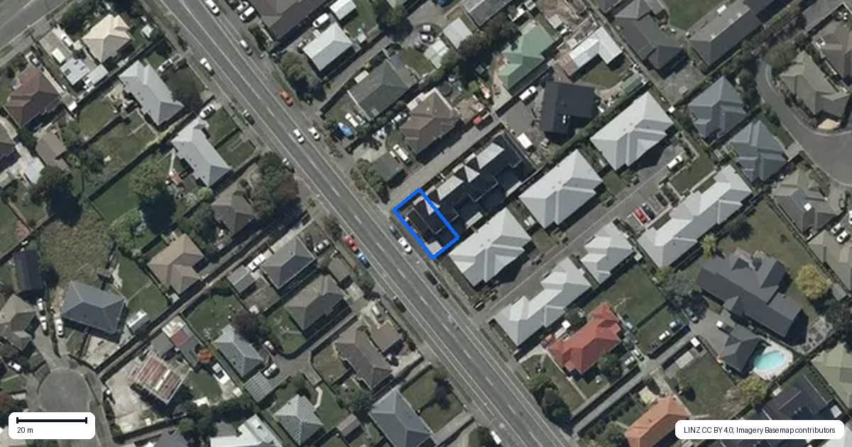 Property context map for 1/218 Lyttelton Street, Spreydon, Christchurch