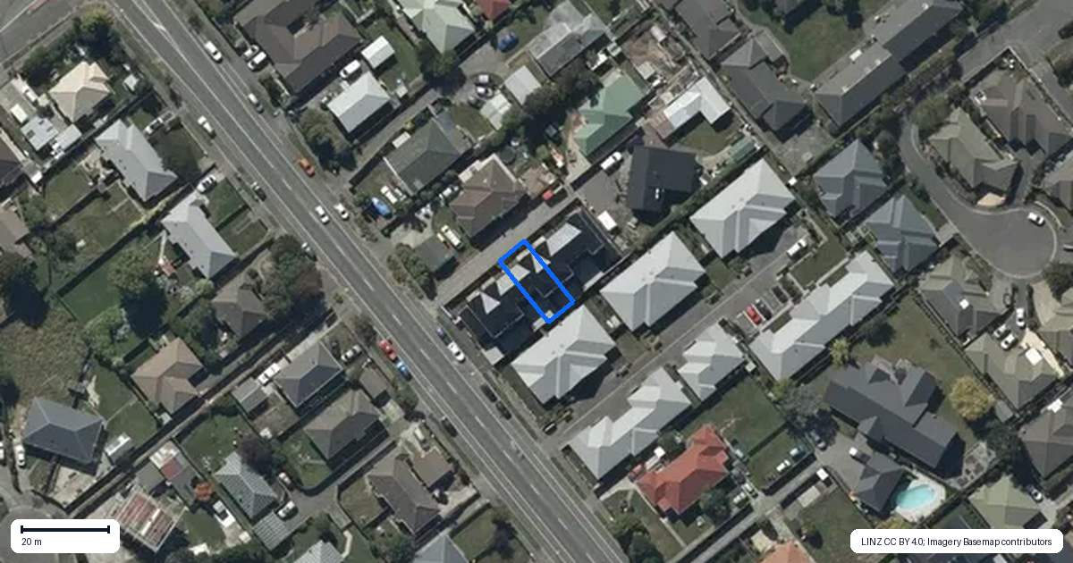 Property context map for 3/218 Lyttelton Street, Spreydon, Christchurch