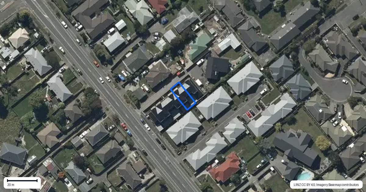 Property context map for 4/218 Lyttelton Street, Spreydon, Christchurch
