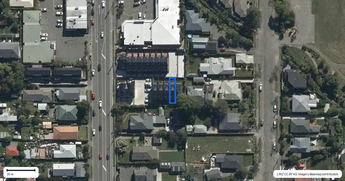 Property context map for 6/192 Hills Road, Edgeware, Christchurch