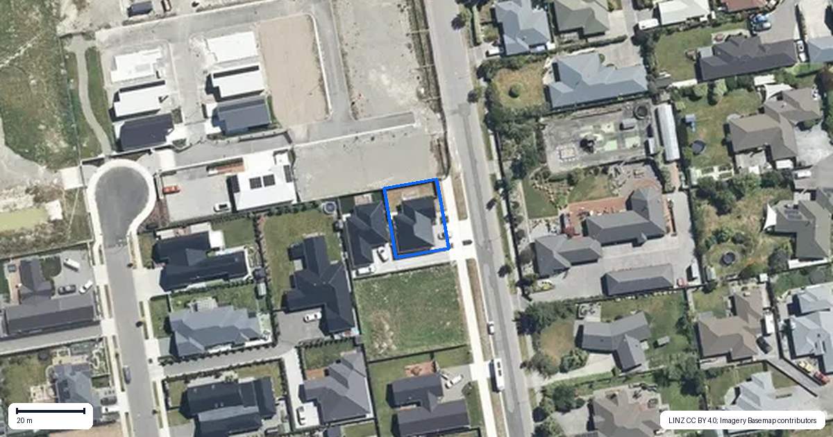Property context map for 33 Pentecost Road, Rangiora
