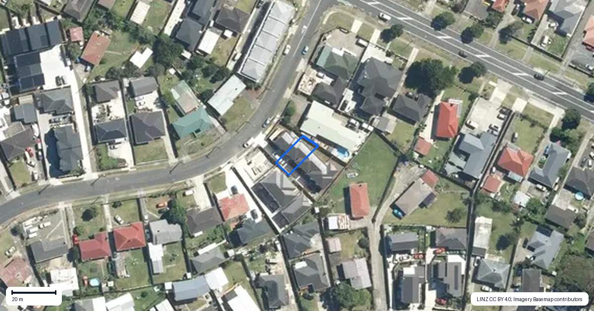 Property context map for 6B Cheviot Street, Mangere East, Auckland