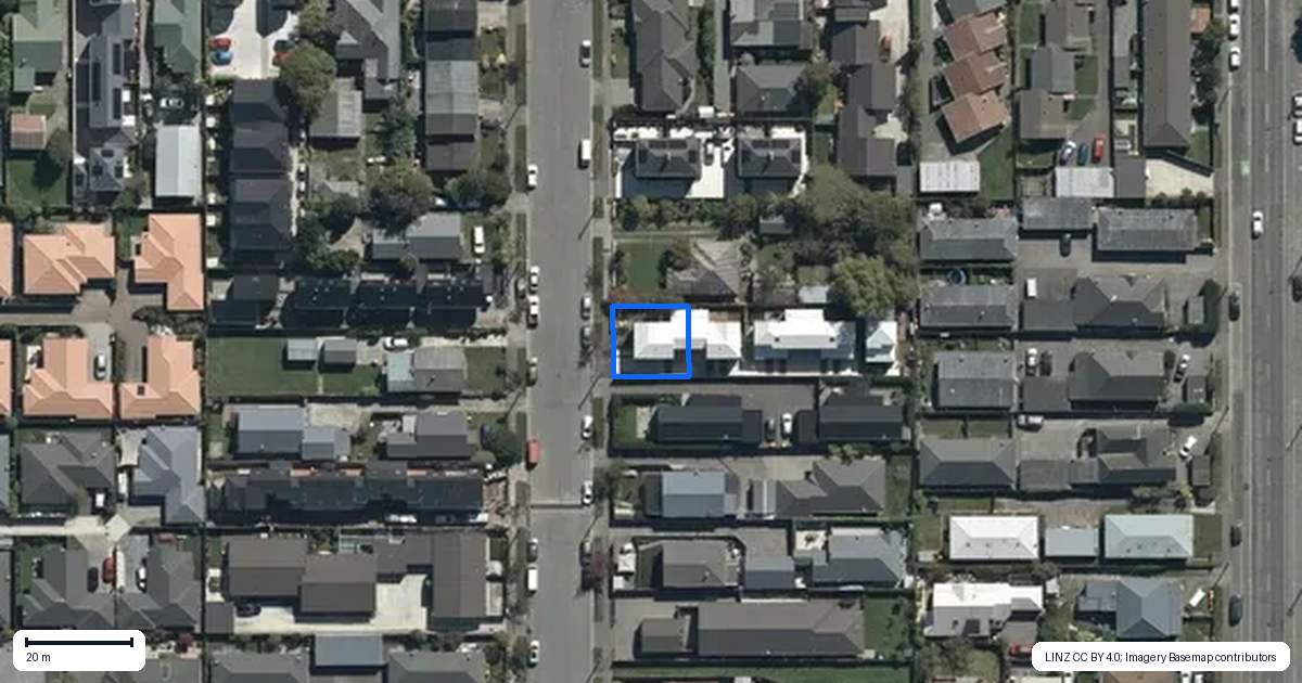 Property context map for 1/32 Allard Street, Edgeware, Christchurch