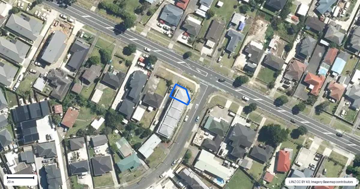 Property context map for 1A Cheviot Street, Mangere East, Auckland