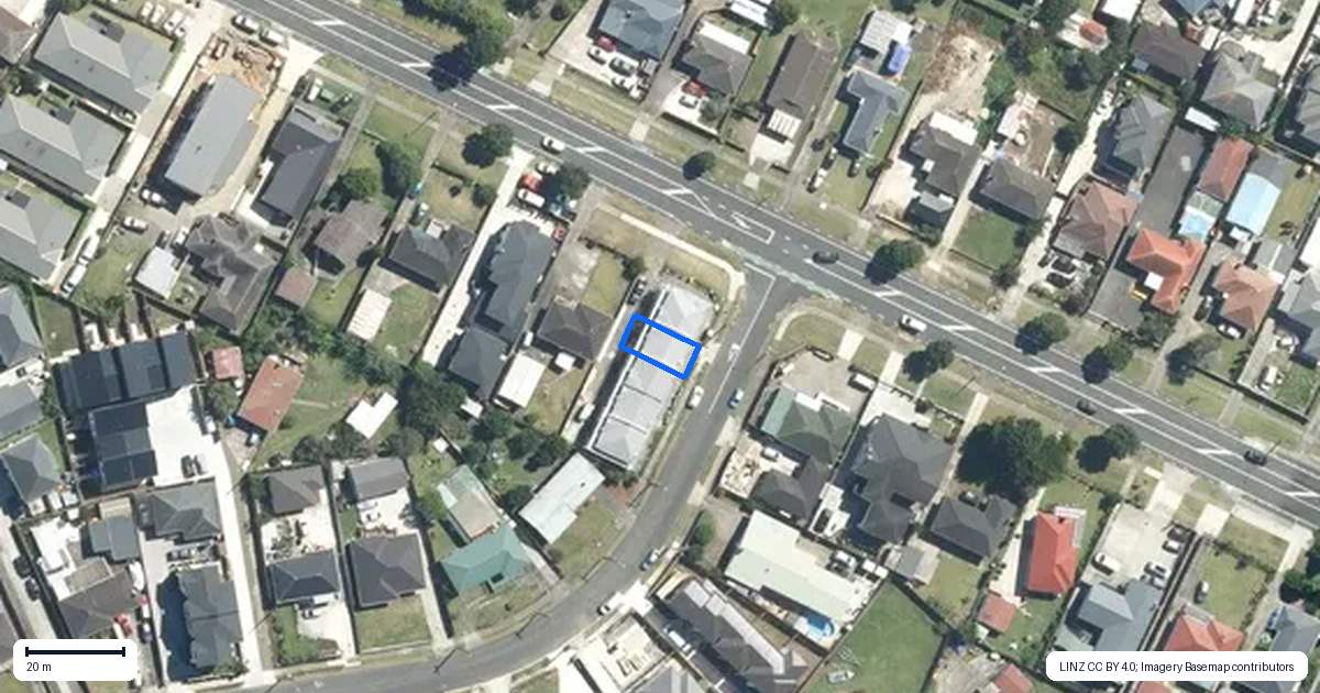 Property context map for 1B Cheviot Street, Mangere East, Auckland