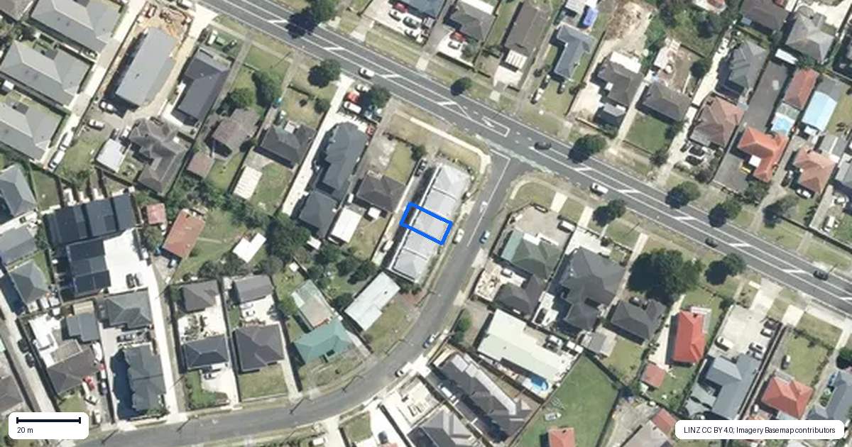 Property context map for 1C Cheviot Street, Mangere East, Auckland