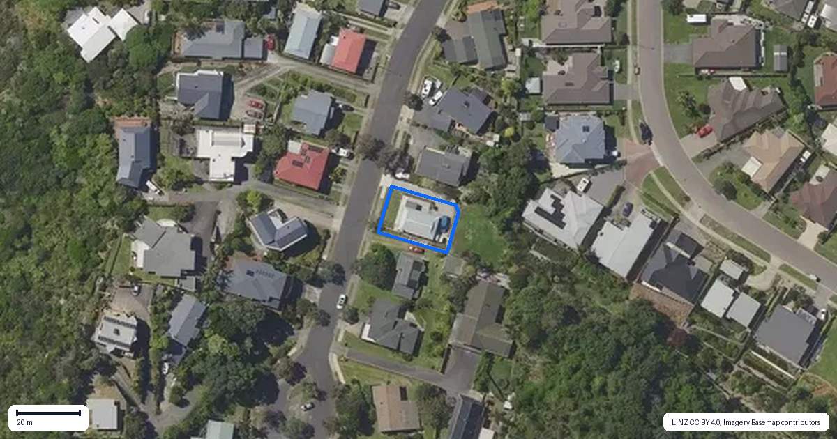 Property context map for 7 Claydon Place, Ohope