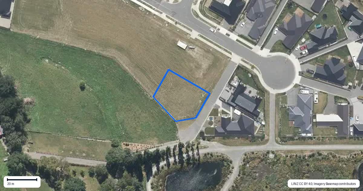 Property context map for 22 Angus Place, Rangiora