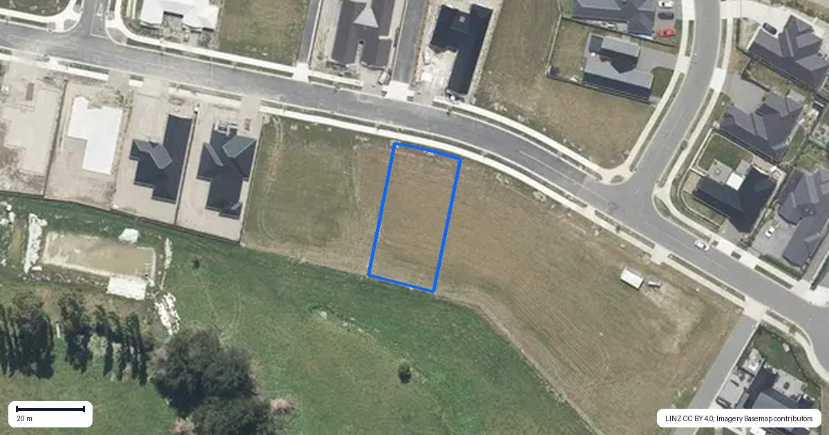 Property context map for 5 Kelly Street, Rangiora
