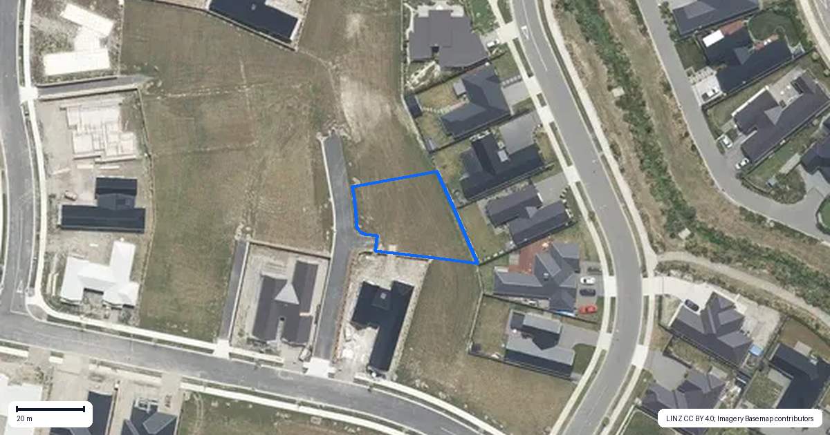 Property context map for 1 McIntyre Place, Rangiora