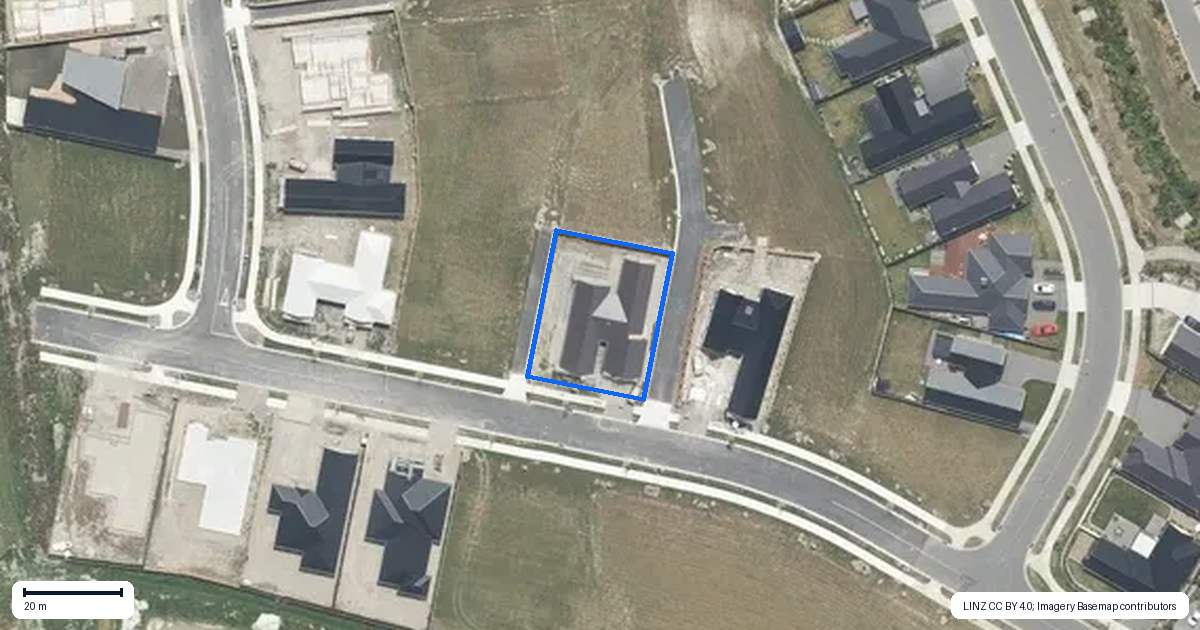 Property context map for 8 Kelly Street, Rangiora