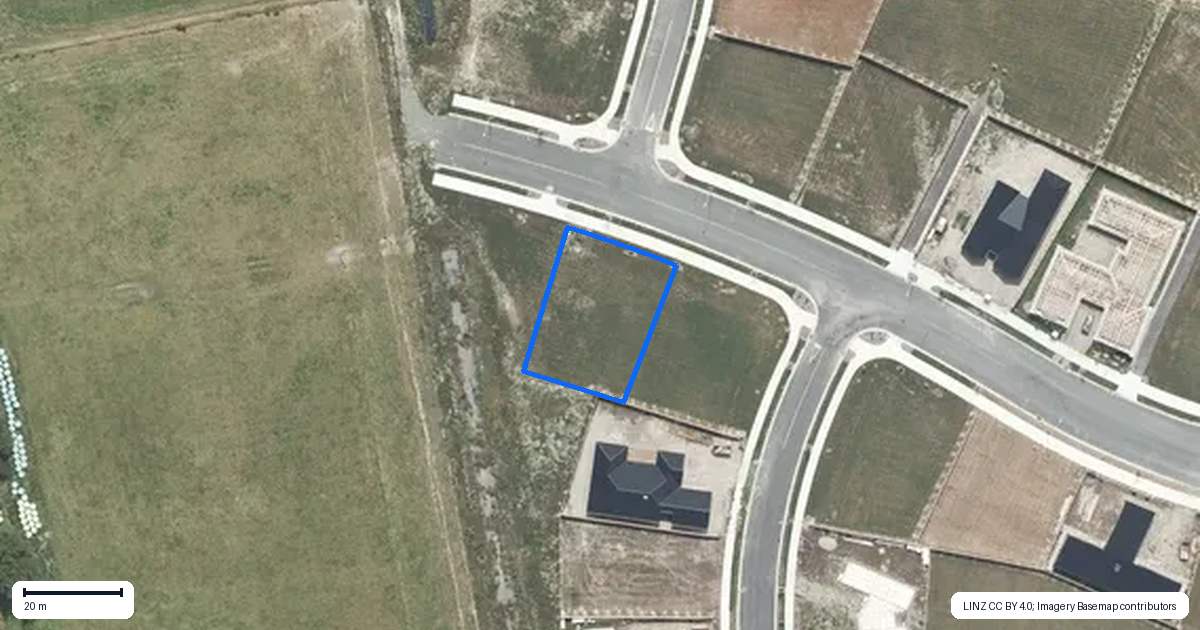 Property context map for 35 Goldie Drive, Rangiora