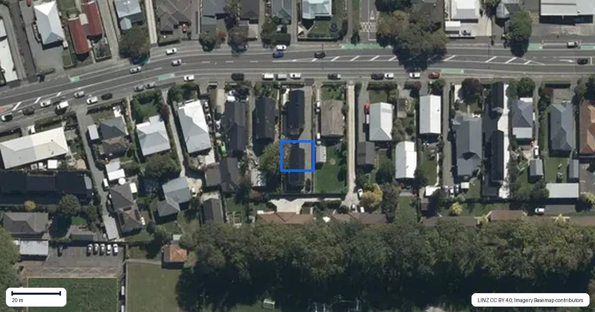 Property context map for 3/26 Warrington Street, Mairehau, Christchurch