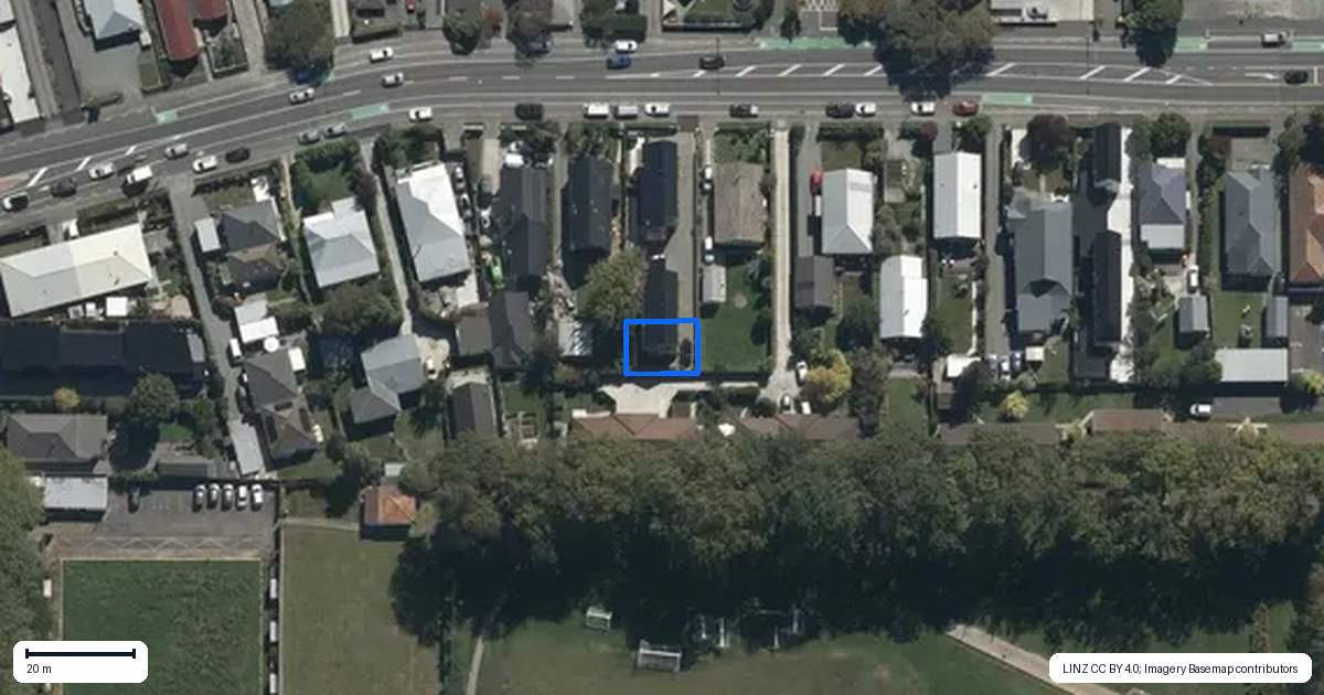 Property context map for 4/26 Warrington Street, Mairehau, Christchurch