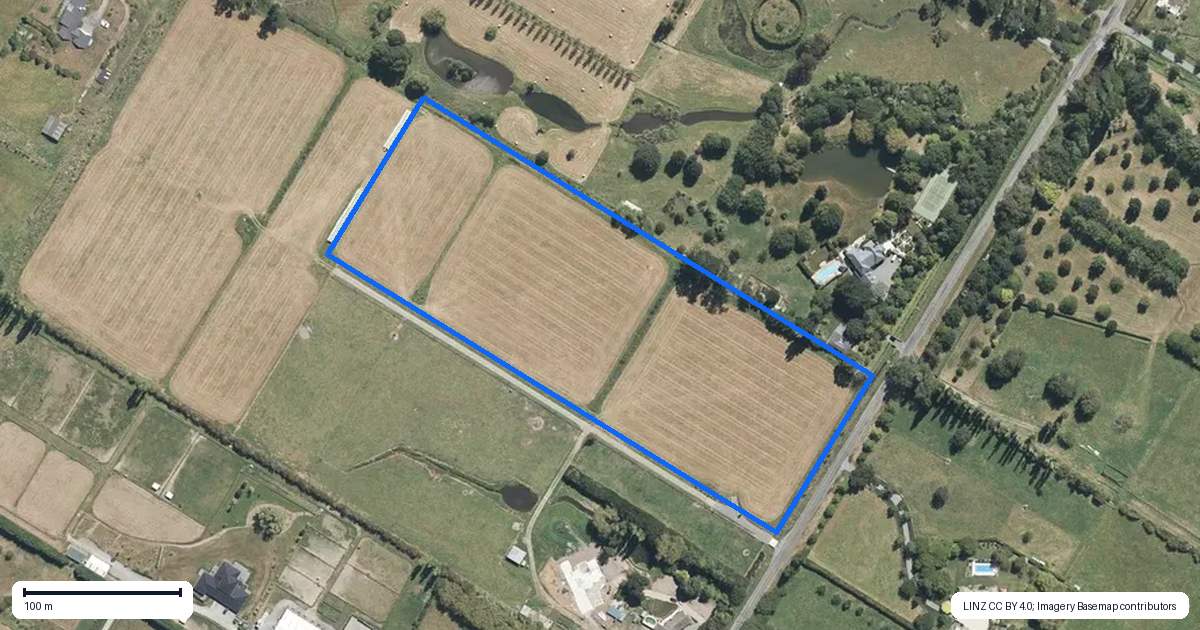 Property context map for 121 Jacksons Road, Ohoka