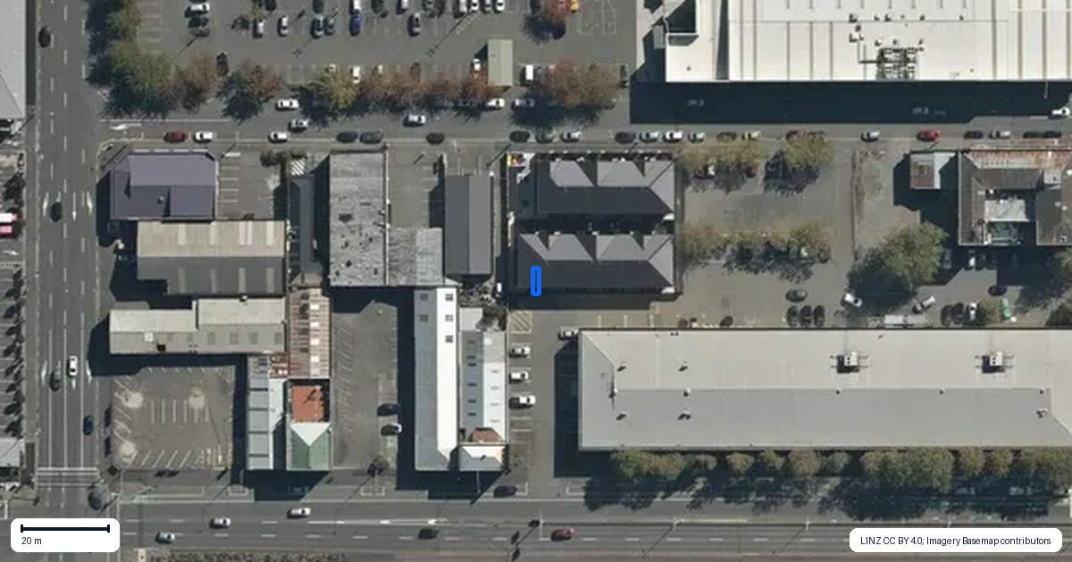 Property context map for 108/20 Bath Street, Christchurch Central, Christchurch