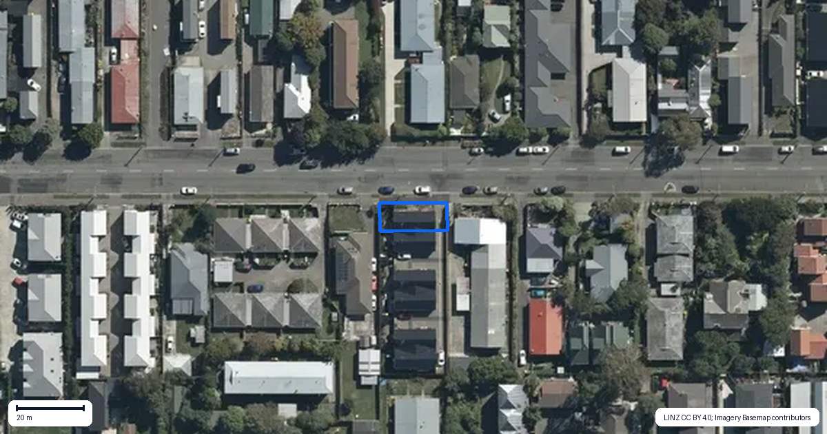 Property context map for 1/388 Hereford Street, Linwood, Christchurch