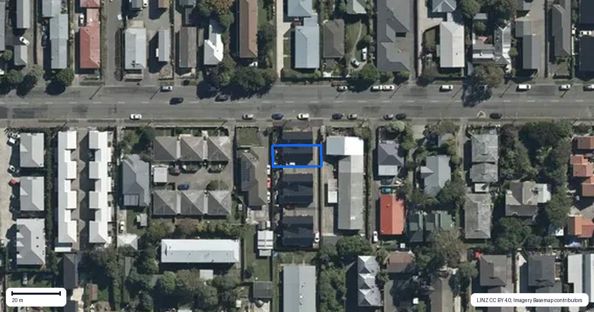 Property context map for 2/388 Hereford Street, Linwood, Christchurch