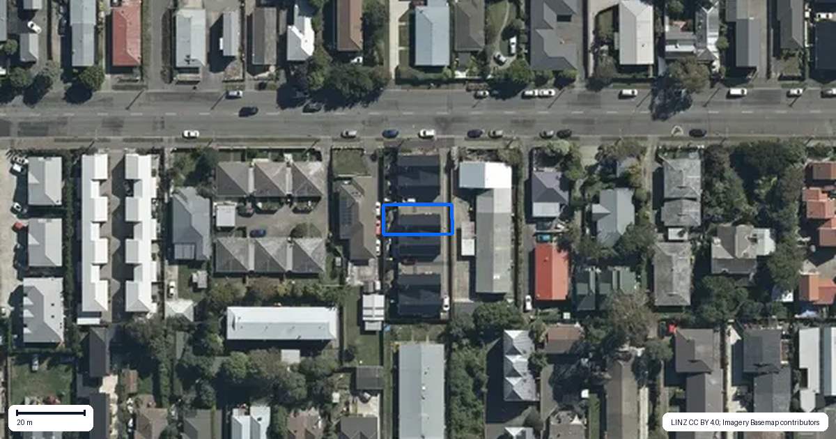 Property context map for 3/388 Hereford Street, Linwood, Christchurch