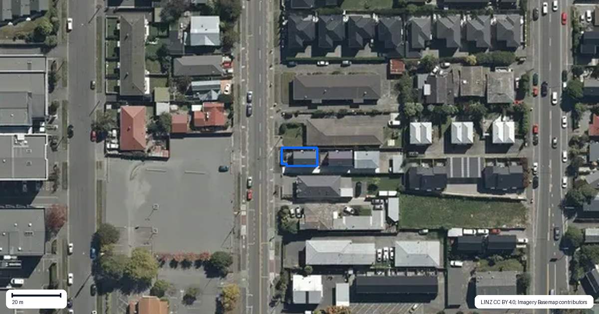 Property context map for 1/938 Colombo Street, St Albans, Christchurch