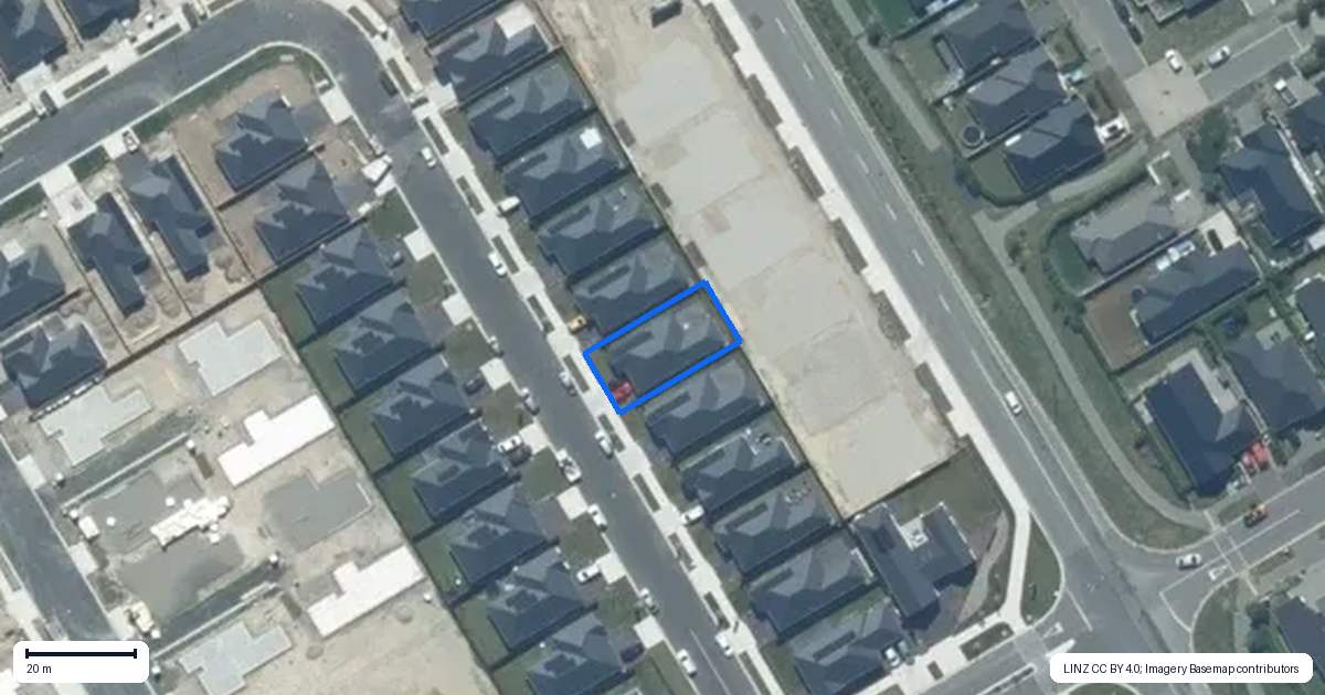 Property context map for 75 Ashurst Crescent, Rolleston