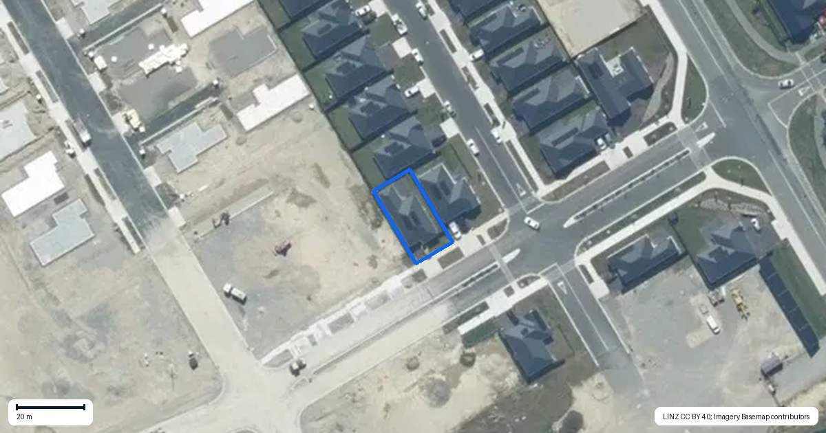 Property context map for 191 Lemonwood Drive, Rolleston