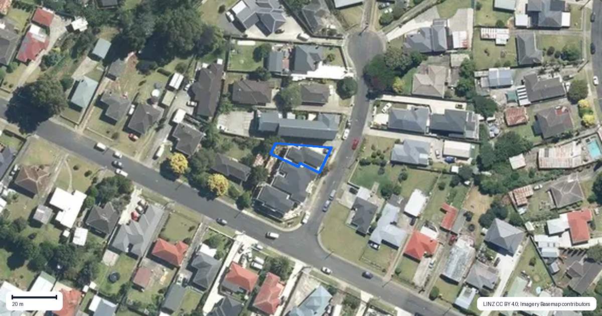 Property context map for 2C Robyn Place, Mangere East, Auckland