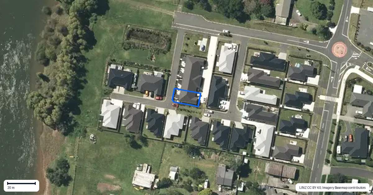 Property context map for 7D Rivers Edge Place, Ngaruawahia