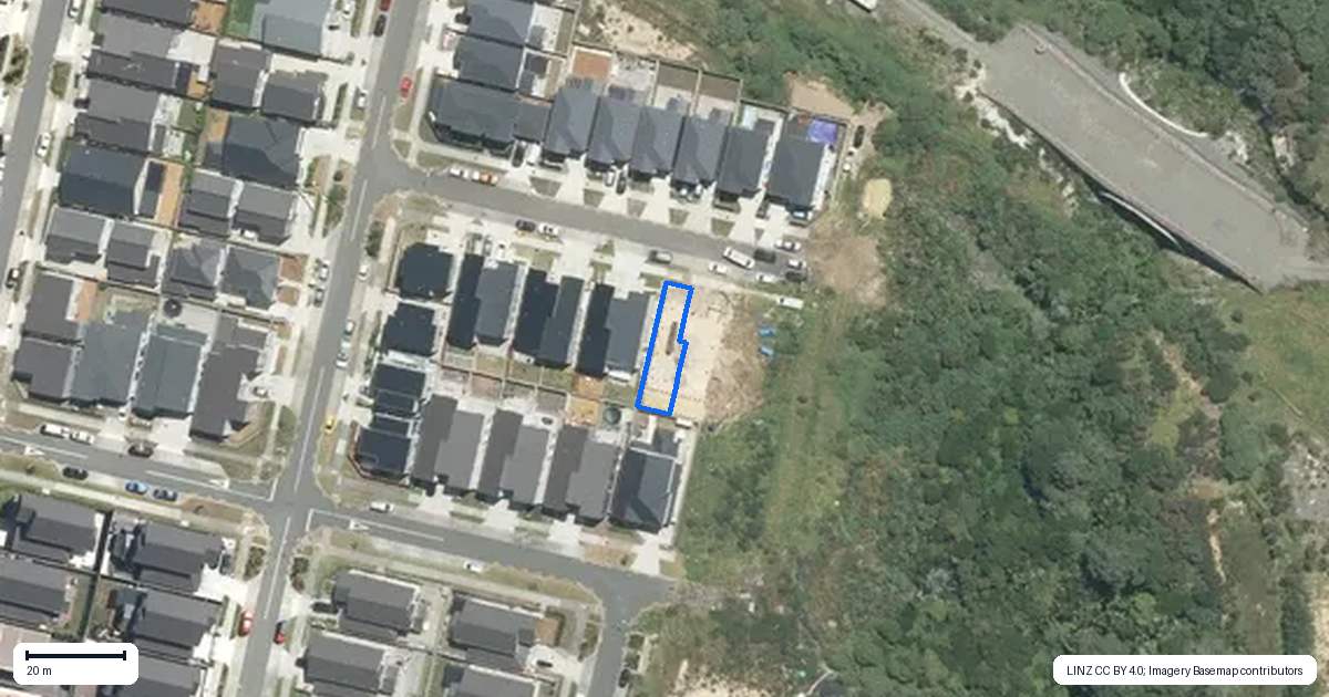 Property context map for 9A Frontier Lane, Flat Bush, Auckland