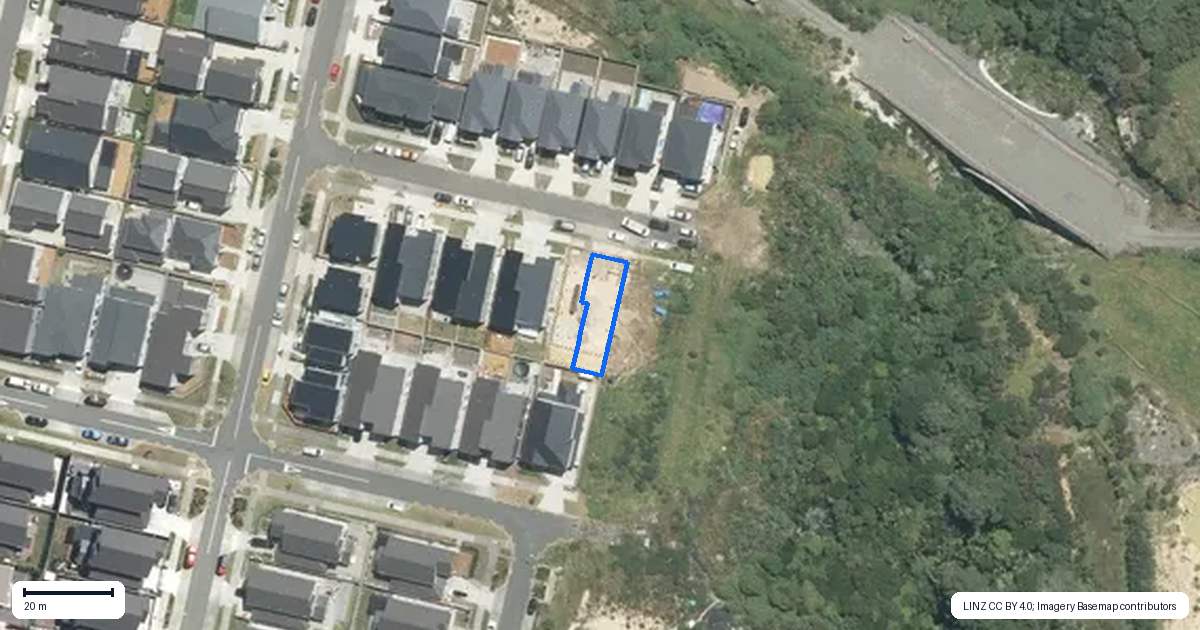 Property context map for 9B Frontier Lane, Flat Bush, Auckland