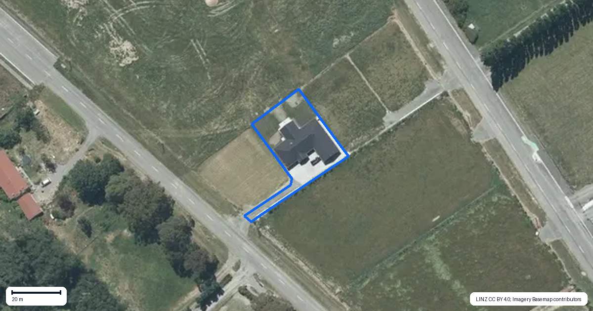 Property context map for 99 Wakanui Road, Elgin, Ashburton