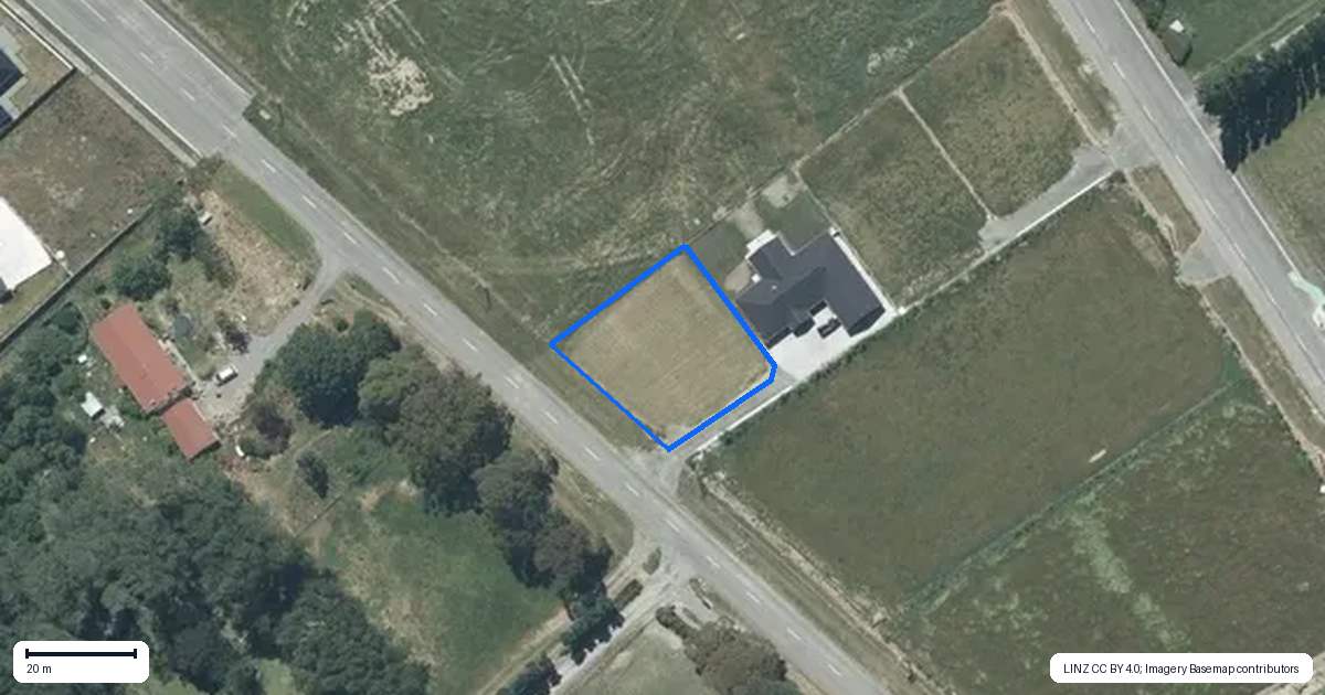 Property context map for 101 Wakanui Road, Elgin, Ashburton