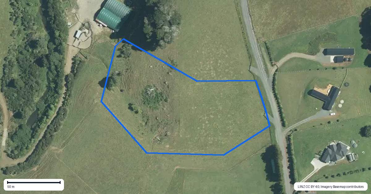 Property context map for 16 Hereford Lane, Ararimu, Drury