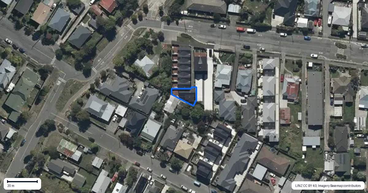 Property context map for 7/6 Wellington Street, Phillipstown, Christchurch
