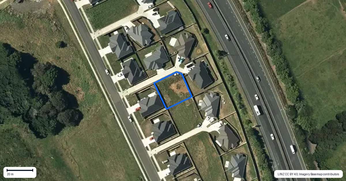 Property context map for 29 Coptic Terrace, Pokeno