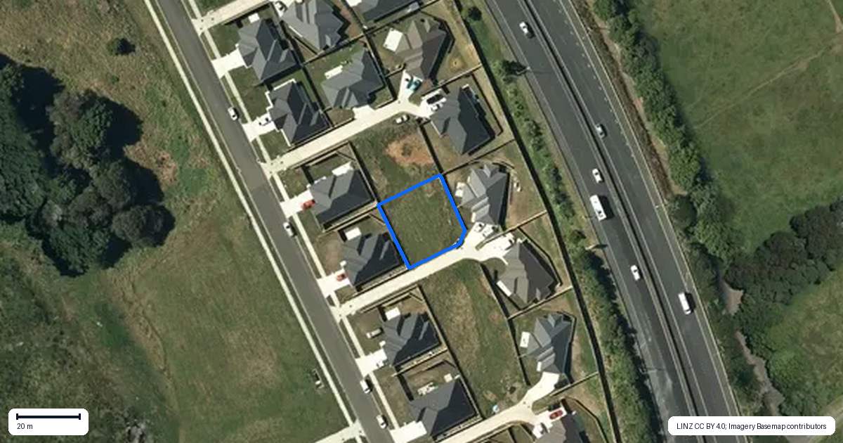 Property context map for 35 Coptic Terrace, Pokeno