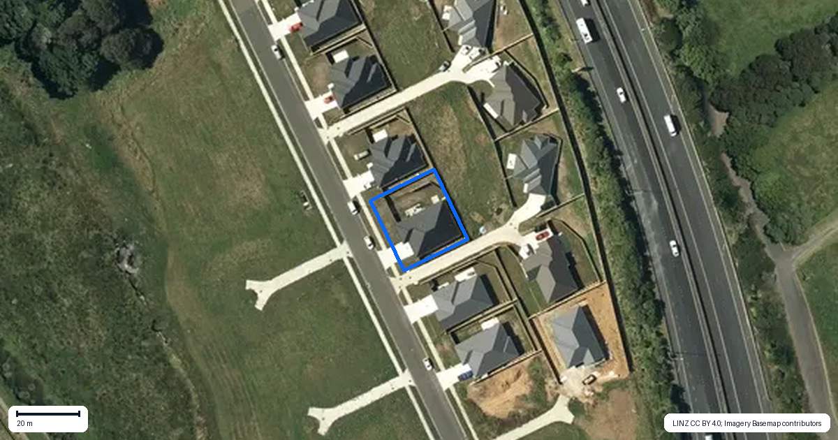 Property context map for 45 Coptic Terrace, Pokeno