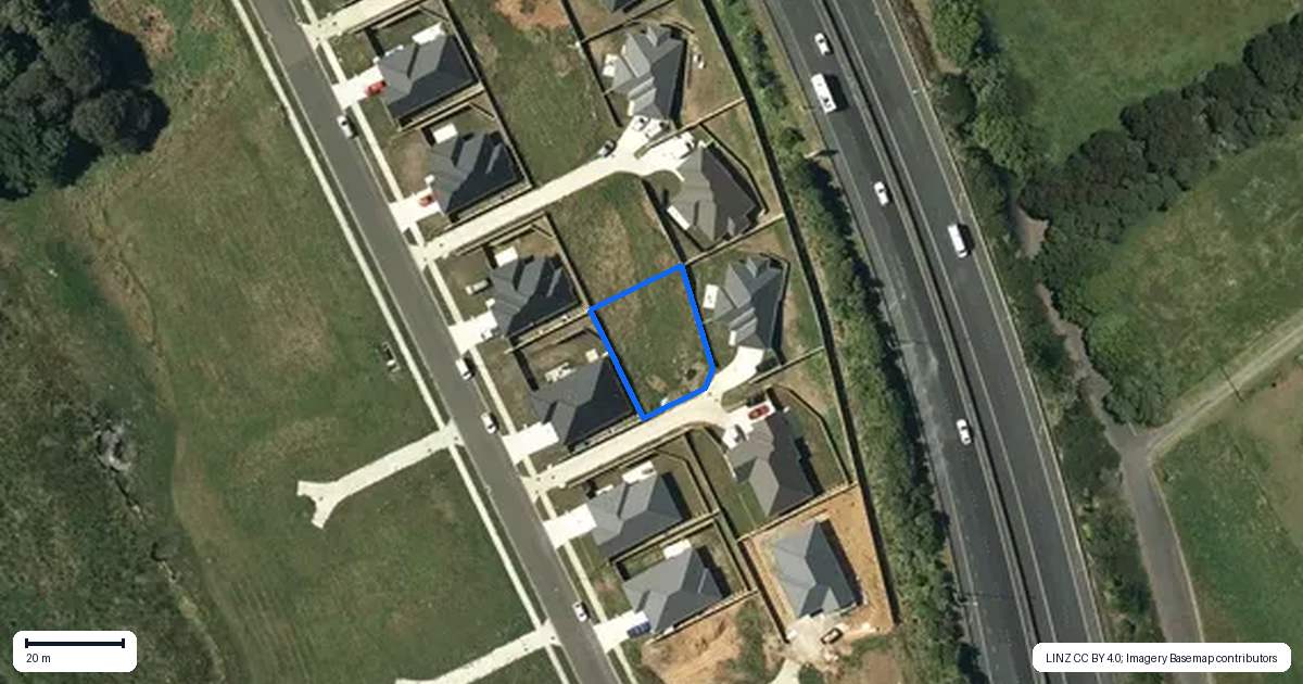 Property context map for 47 Coptic Terrace, Pokeno