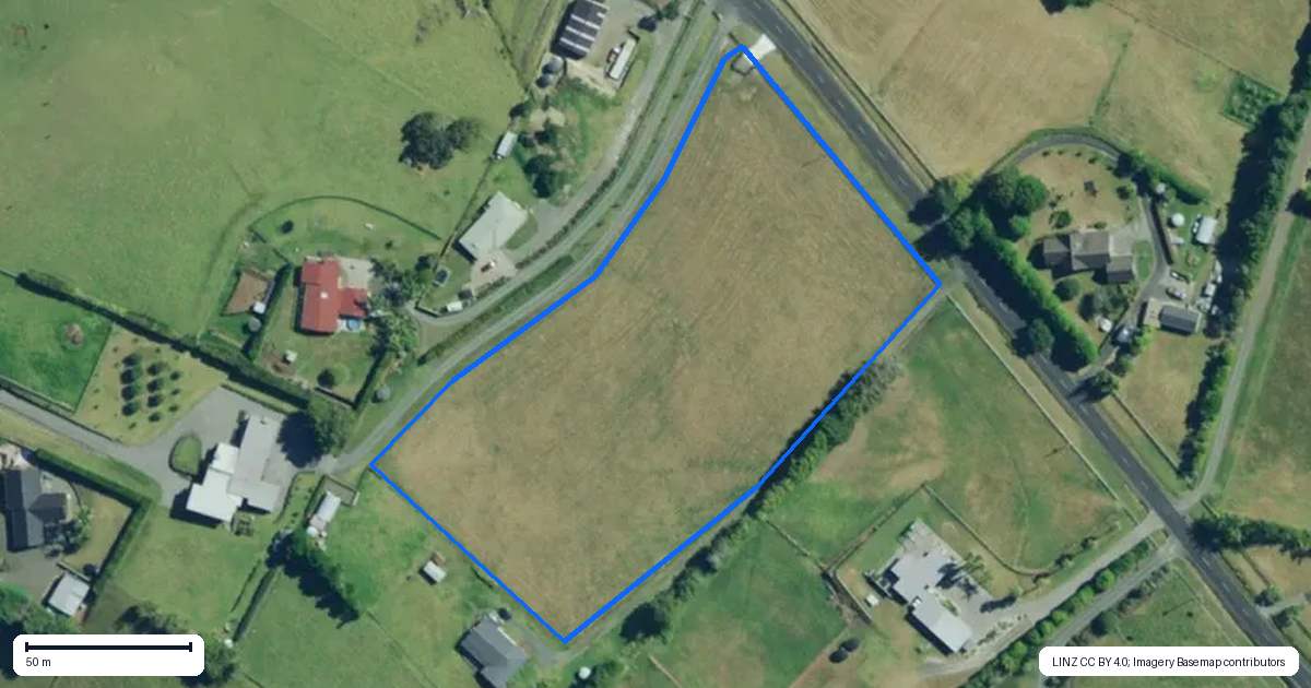 Property context map for 521B Okahu Road, Kaitaia