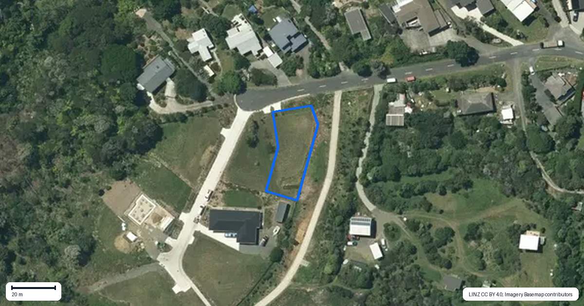 Property context map for 119 Greenslade Road, Raglan