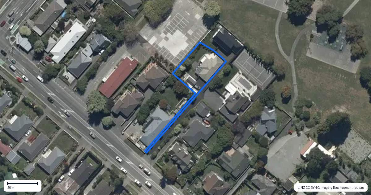 Property context map for 92A Memorial Avenue, Ilam, Christchurch